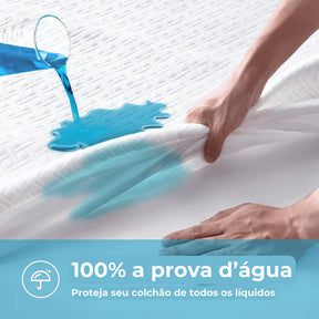 Protetor de Colchão VELUNA - Impermeável com Elástico
